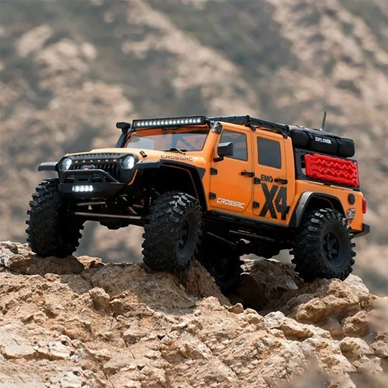 CROSSRC EMO X4 Big Leopard RC Car 4WD RTR 1:8 Climbing Crawler Off Road Rescue Vehicle