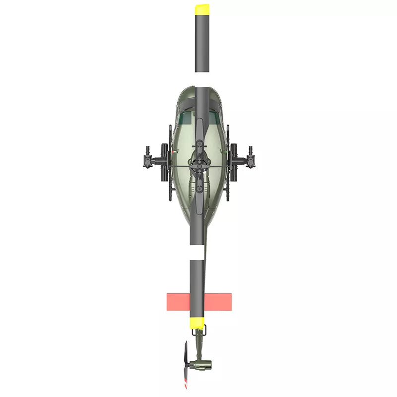 RCERA C032 UH-1 Huey RC Helicopter 6CH 1/48 6-axis Gyro Barometer Altitude Determination Optical Flow Positioning TOF Laser Radar Aerobatic Helicopter