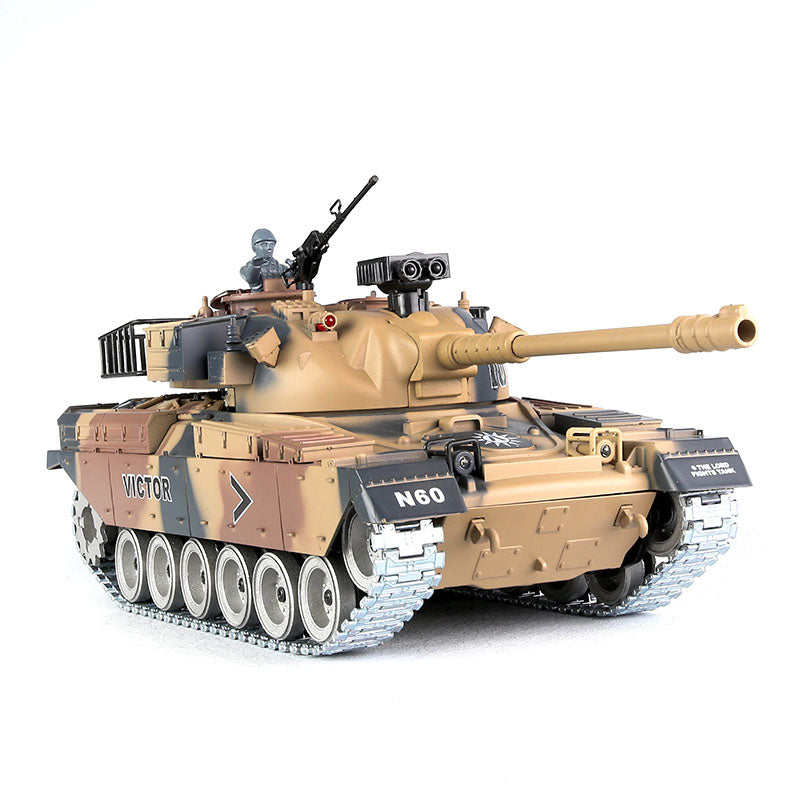 RC Tank US M60W ZY 824 PRO 1:18 RC Car Metal Track Metal Road Wheels Electric Battle RC Tank Toy