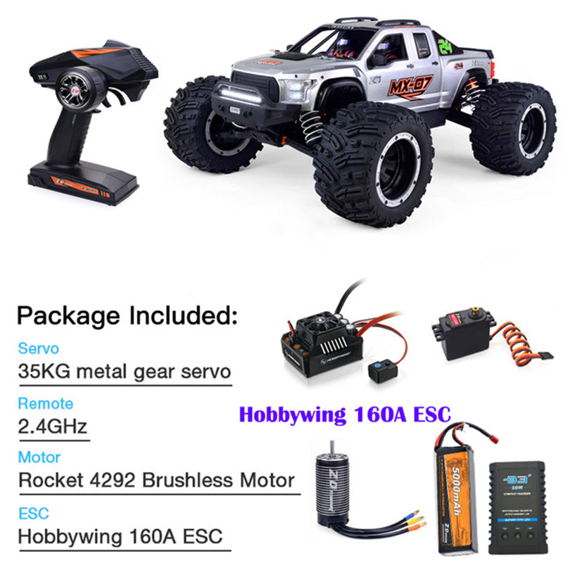 ZD Racing MX 07 1/7 4WD RC Car 8S Brushless Monster Truck Buggy Off-Road High-speed 80km/h RC Racing