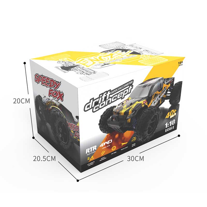 Coche RC todoterreno de alta velocidad a escala 1:18, escalada, 4x4, impermeable, derrape