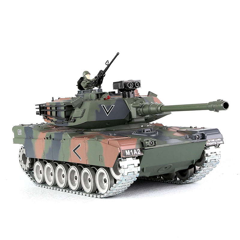 RC Tank US M1A2 ZY 817 PRO 1:18 RC Car Metal Track Metal Road Wheels Electric Battle RC Tank Toy