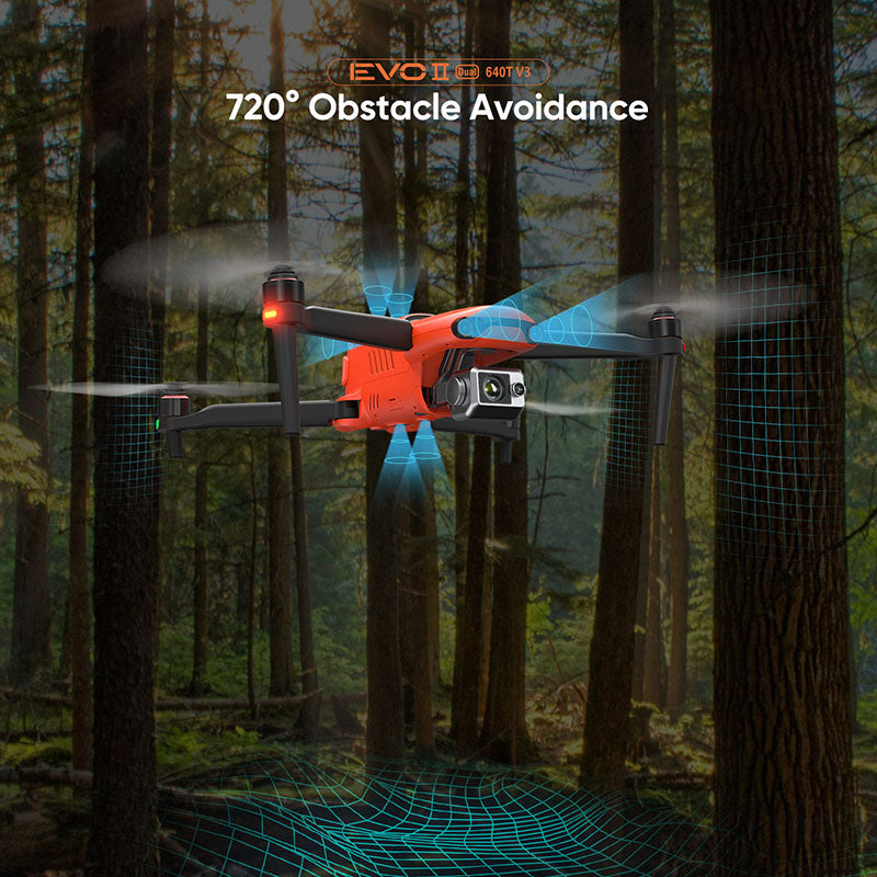 Autel Robotics EVO II Dual 640T V3 Rugged Bundle 640x512 Infrared Thermal Imaging Camera 0.8" CMOS 8K Camera Professional Quadcopter