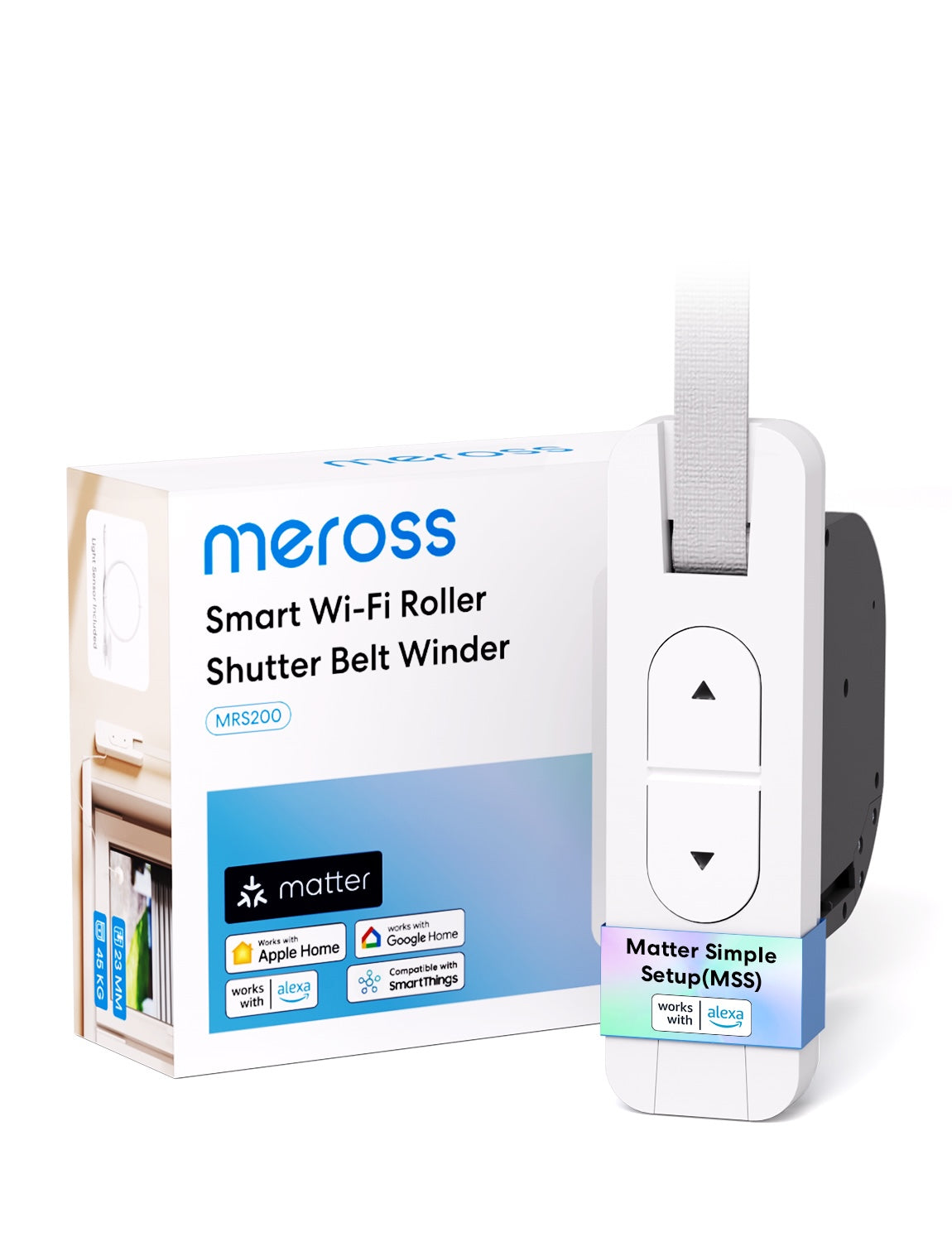 Meross Matter Smart Roller Shutter Belt Winder, MRS200MA(EU Version)