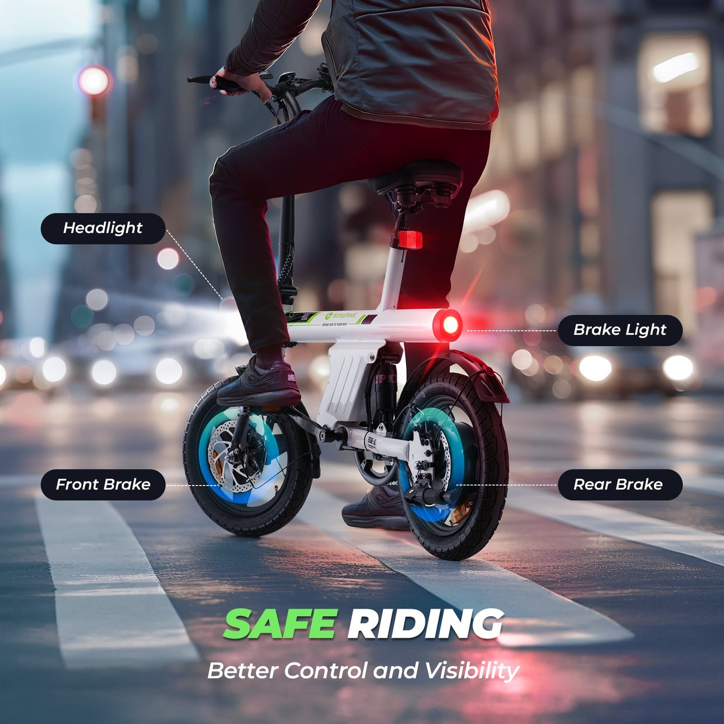 isinwheel U1 Folding Electric Bike for Adults and Teens