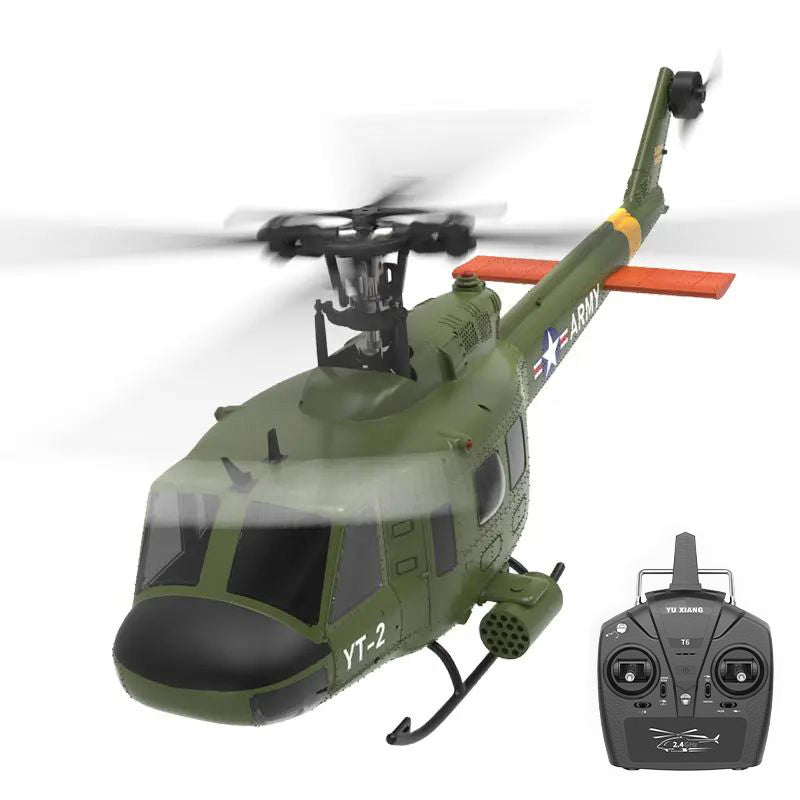 YXZNRC F07 UH1D Huey Helicopter 6-Axis Gyroscope and Optical Flow Localization 1:34 RC Helicopter