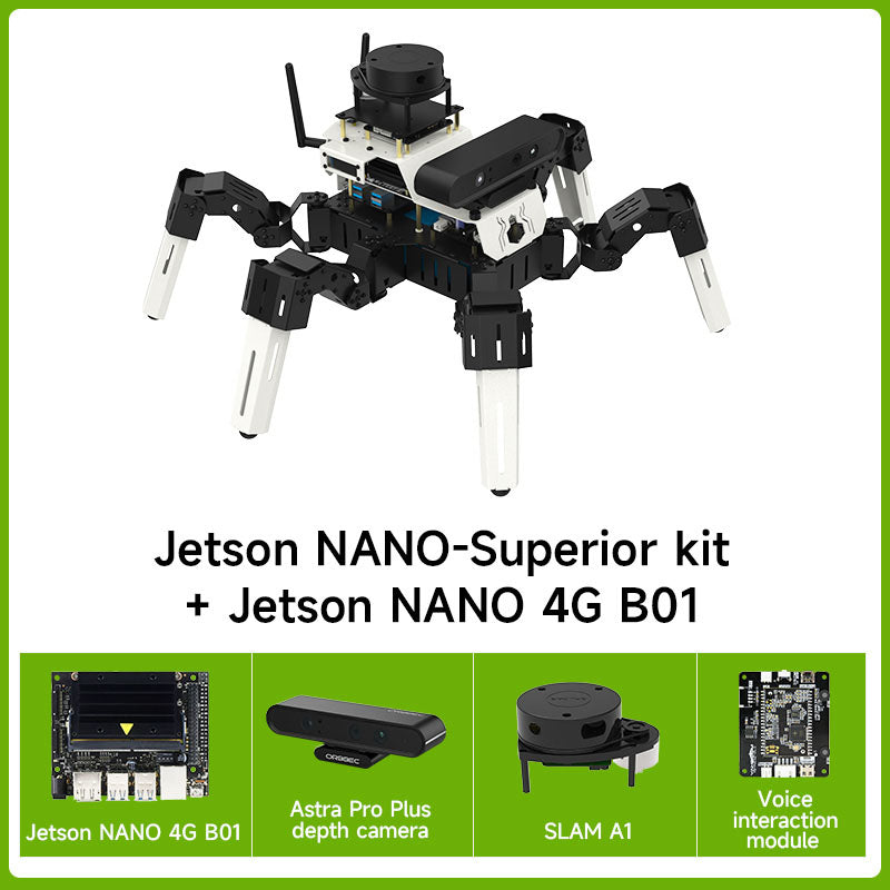 Yahboom 18DOF Muto RS Hexapod Robot ROS2 STEM Education Python Programming Robot for Raspberry Pi 4B and NVIDIA Jetson NANO