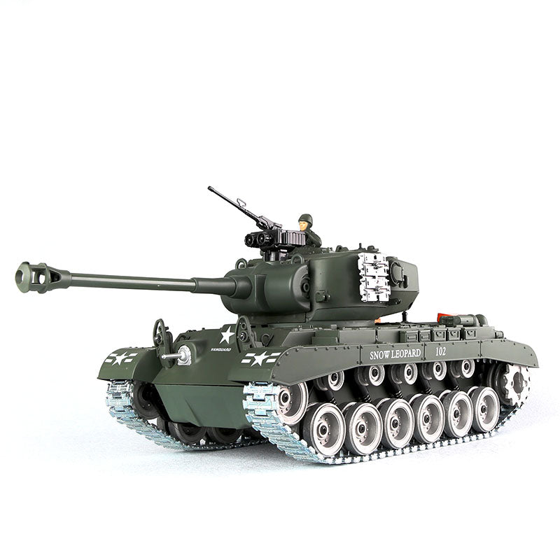 RC Tank US M26 Pershing ZY 814 PRO 1:18 RC Car Metal Track Metal Road Wheels Electric Battle RC Tank Toy