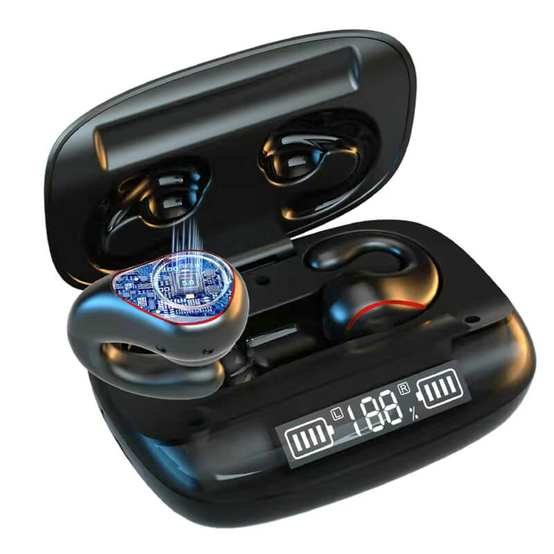 Clip on Open Ear Headphones Wireless Bluetooth Ear Clip Bone Conduction Headphones