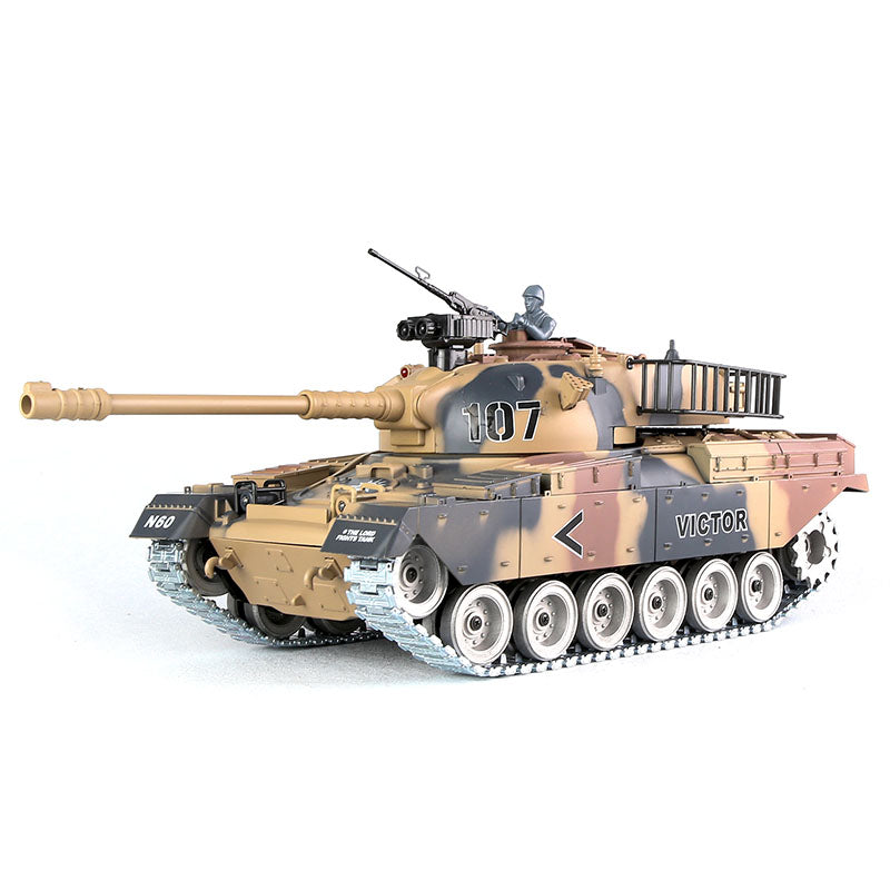RC Tank US M60W ZY 824 PRO 1:18 RC Car Metal Track Metal Road Wheels Electric Battle RC Tank Toy