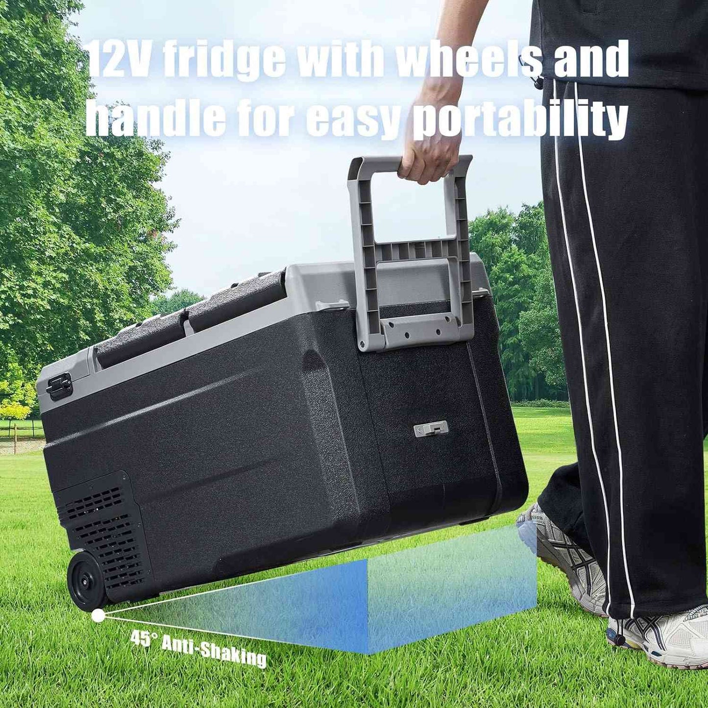 BODEGACOOLER 12 Volt Car Refrigerator Dual Zone Dual Doors 36QT