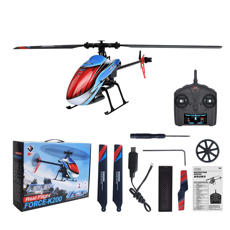 WLtoys XK K200 RC Helicopter 2.4G 6-Aixs Gyroscope 4CH Altitude Hold Optical Flow Helicopter Toys