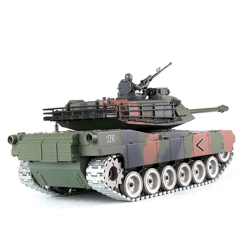 RC Tank US M1A2 ZY 817 PRO 1:18 RC Car Metal Track Metal Road Wheels Electric Battle RC Tank Toy