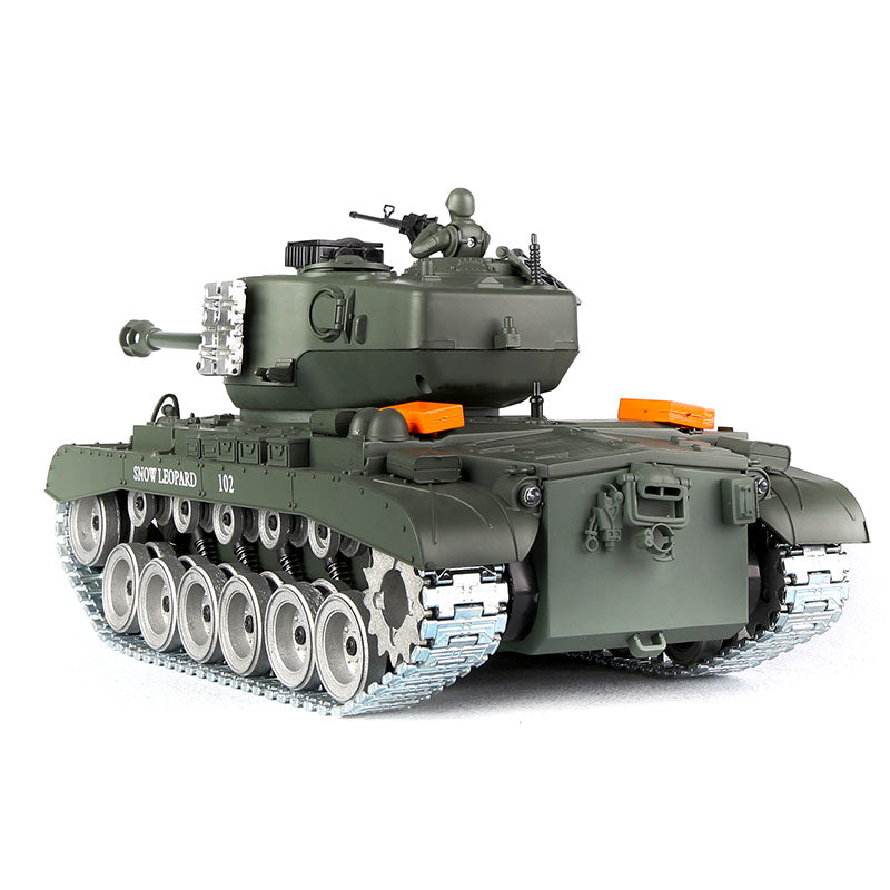 RC Tank US M26 Pershing ZY 814 PRO 1:18 RC Car Metal Track Metal Road Wheels Electric Battle RC Tank Toy