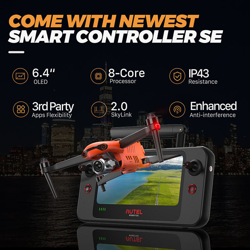 Autel Robotics EVO II Dual 640T V3 Rugged Bundle 640x512 Infrared Thermal Imaging Camera 0.8" CMOS 8K Camera Professional Quadcopter