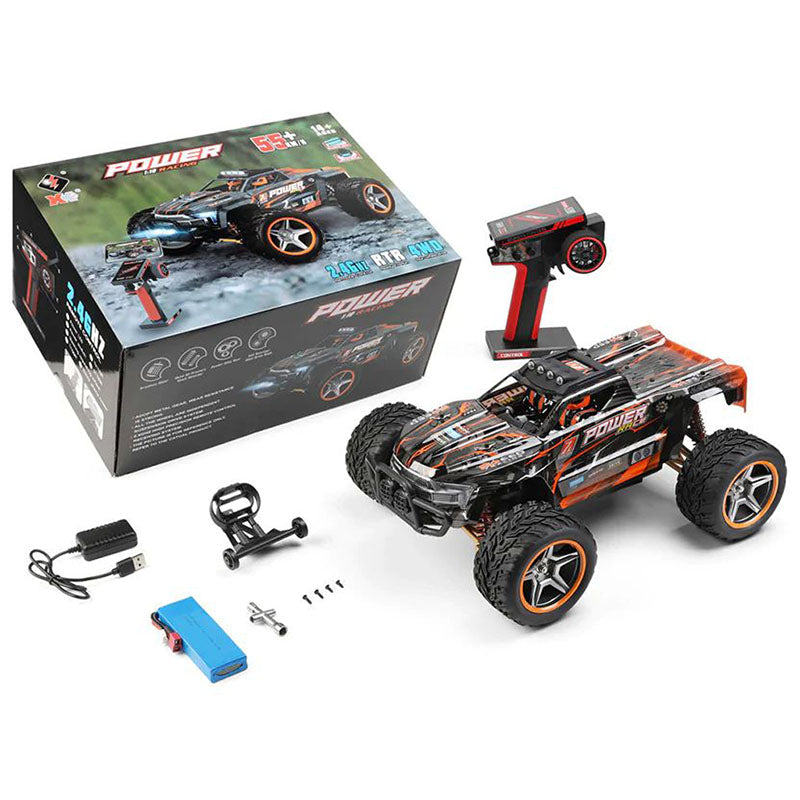 Wltoys 104016 104018 Coche RC 4x4 sin escobillas, escala 1:10, 2,4 G, 55 km/h, gran vehículo eléctrico de aleación