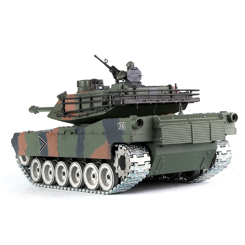 RC Tank US M1A2 ZY 817 PRO 1:18 RC Car Metal Track Metal Road Wheels Electric Battle RC Tank Toy