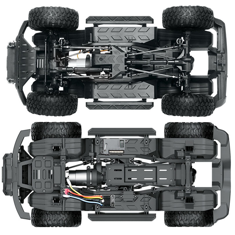 HB R1001 BRONCO 1:10 - Coche teledirigido todoterreno 4x4 con luz LED, escala 1:10
