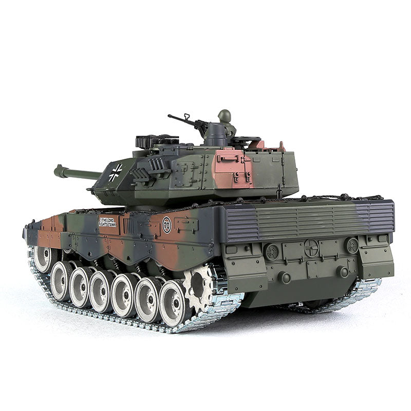 RC Tank German Leopard 2 ZY 822 PRO 1:18 RC Car Metal Track Metal Road Wheels Electric Battle RC Tank Toy