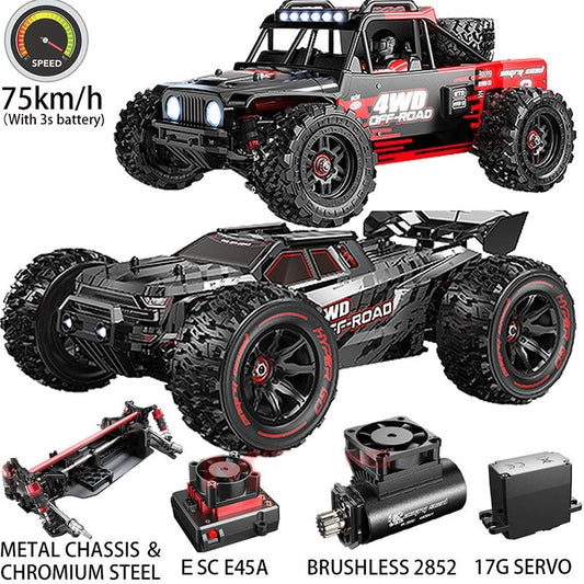 MJX Hyper Go 14209 14210 V2.0 1/14 - Coche RC todoterreno 4x4 sin escobillas, resistente al agua, de alta velocidad, con chasis metálico