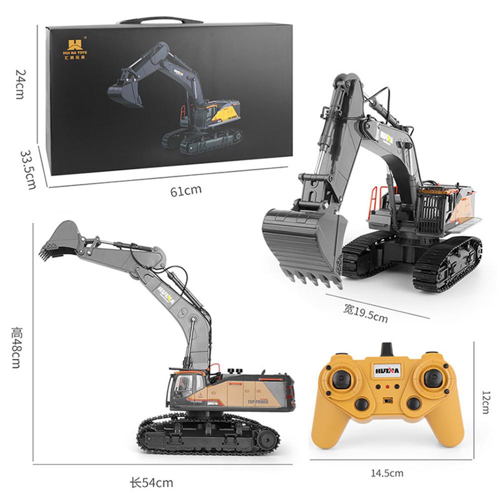 Huina 1592 Alloy RC Excavator 1:14 22CH RC Car Toys Gift