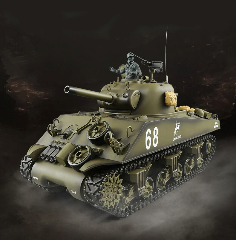 Heng Long 3898 US Sherman M4A3 RC Tank 2.4G 1/16 Upgraded Metal RC Tank toys