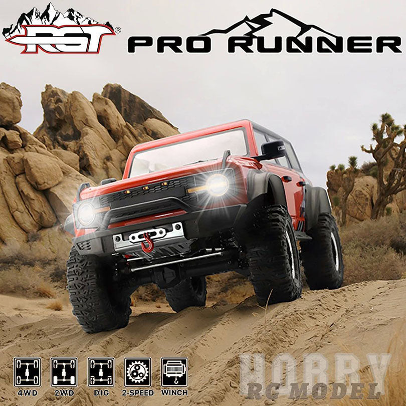 RGT EX86130 PRO Runner 4X4 RTR 1/10 RC Car Simulation Off-Road Climbing Vehicle 2-Speed Electric Car Toy