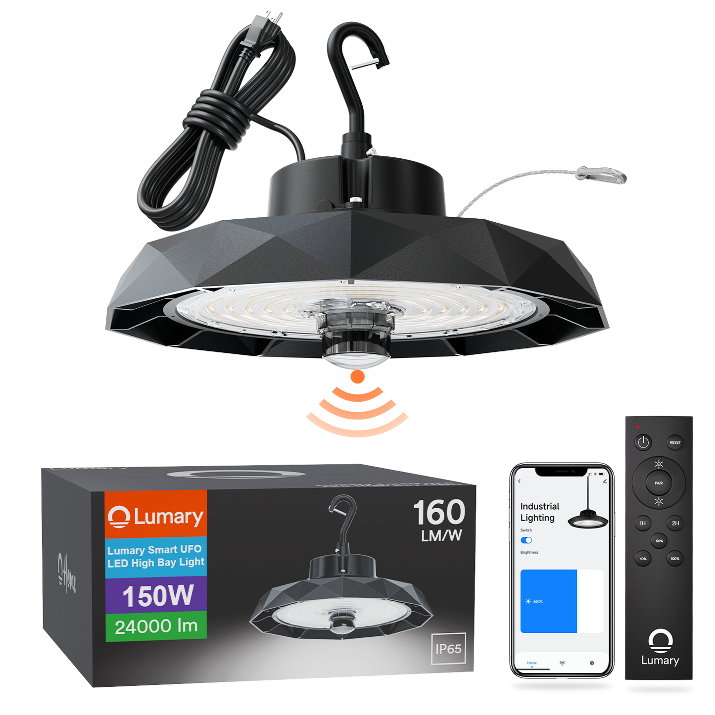 Lumary UFO LED High Bay Light with Motion Sensor(100/150/200W)