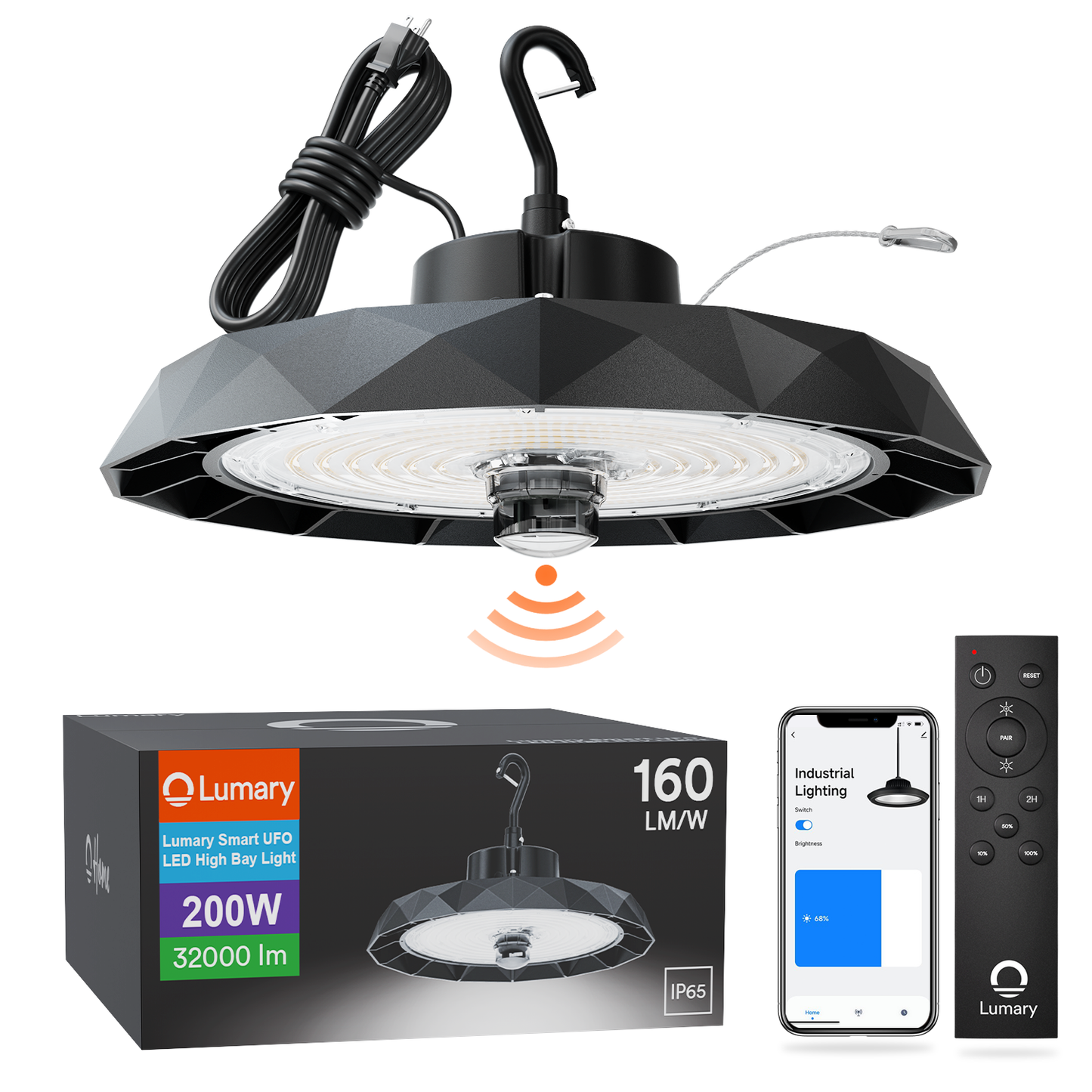 Lumary UFO LED High Bay Light with Motion Sensor(100/150/200W)