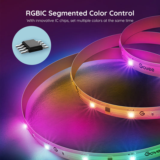 Govee RGBIC Basic Wi-Fi + Bluetooth LED Strip Lights