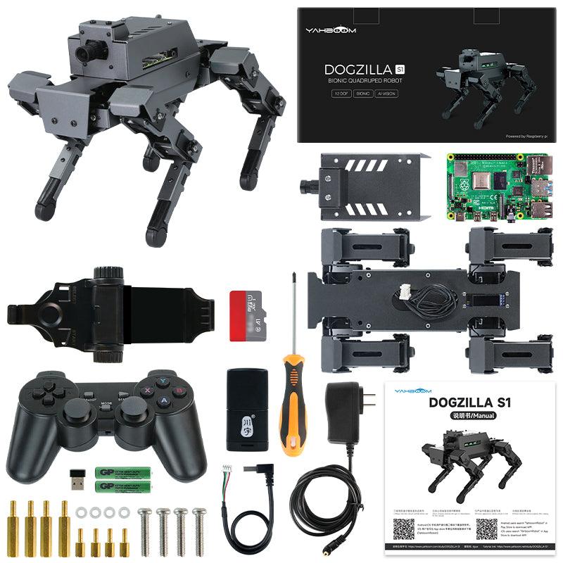 Yahboom 12DOF DOGZILLA S1 Quadruped Bionic STEM Education Python Programming Robot Dog for Raspberry Pi 4B