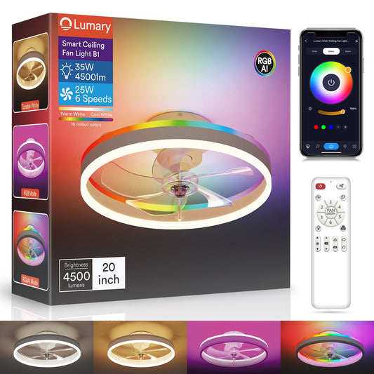 Lumary Smart Ceiling Fans with Lights