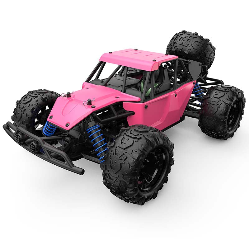 Coche RC rosa a escala 1:18, coche todoterreno de alta velocidad, escalada, 4x4, coche RC de deriva impermeable