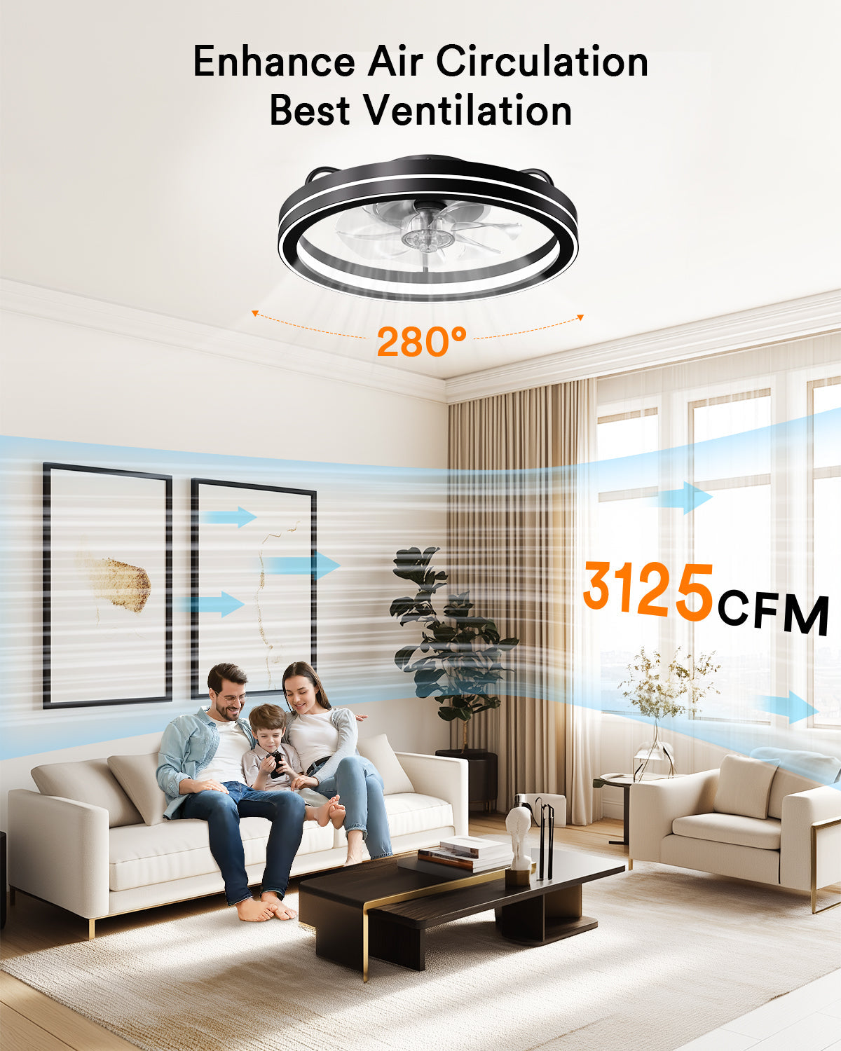 Lumary Smart LED Fan with Night Light
