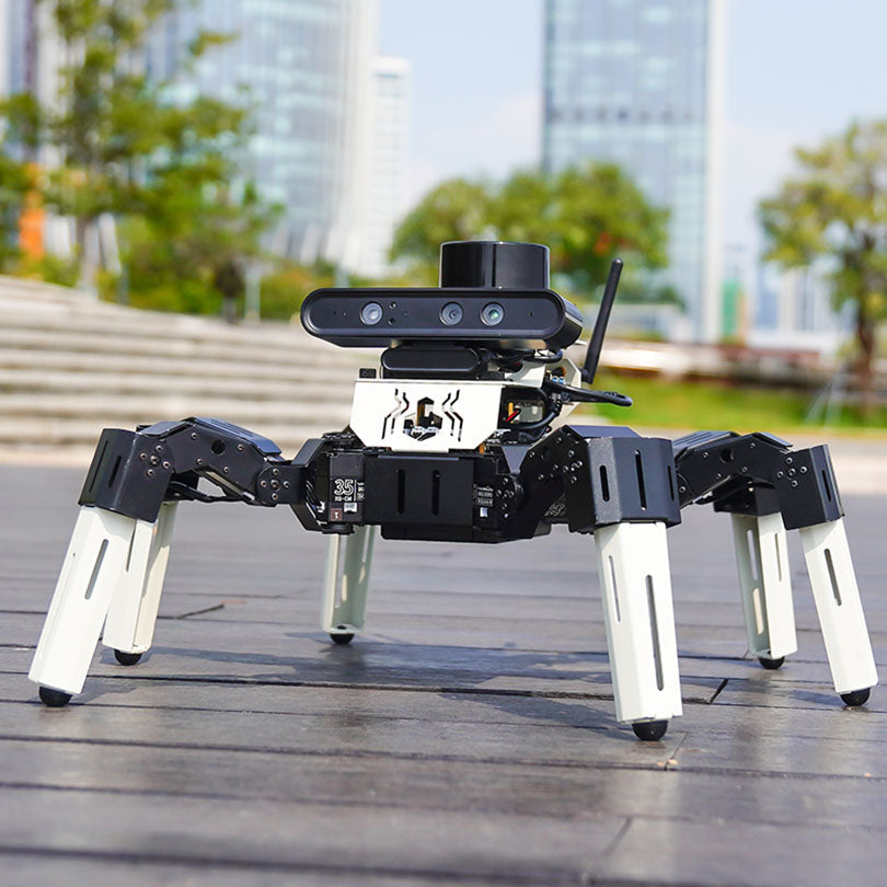 Yahboom 18DOF Muto RS Hexapod Robot ROS2 STEM Education Python Programming Robot for Raspberry Pi 4B and NVIDIA Jetson NANO