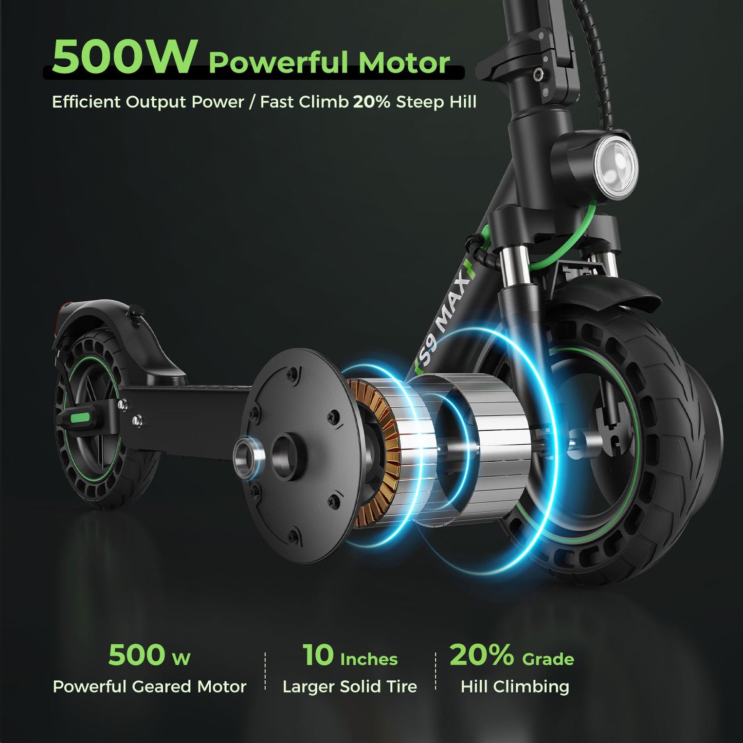 S9Max 500W Upgraded Electric Scooter