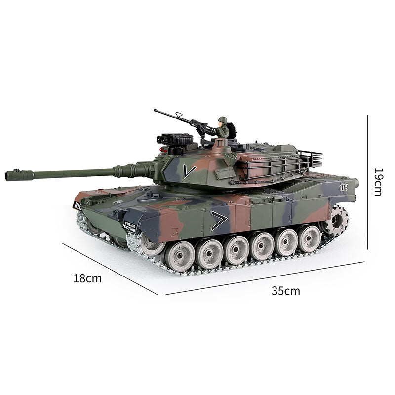 RC Tank US M1A2 ZY 817 PRO 1:18 RC Car Metal Track Metal Road Wheels Electric Battle RC Tank Toy