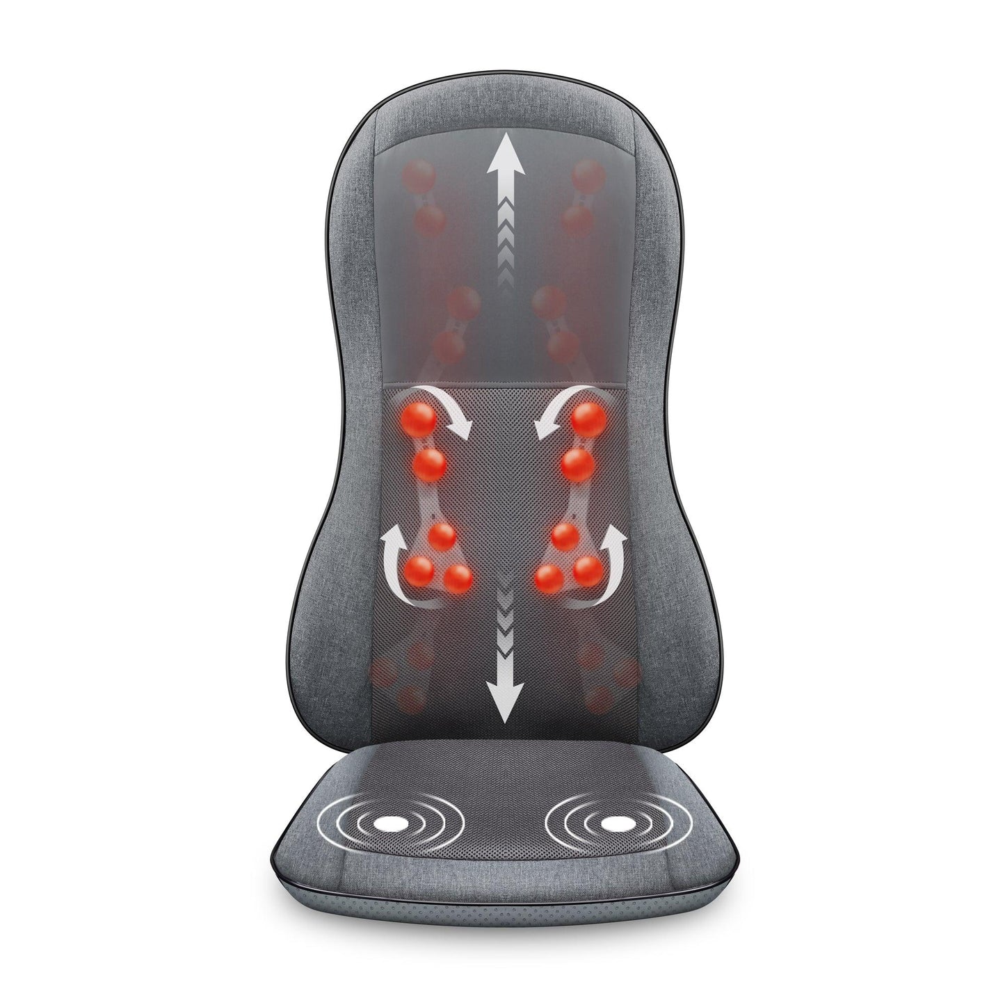 Comfier 2D/3D Shiatsu Full Back Massage Seat Cushion with Heat CF-2913