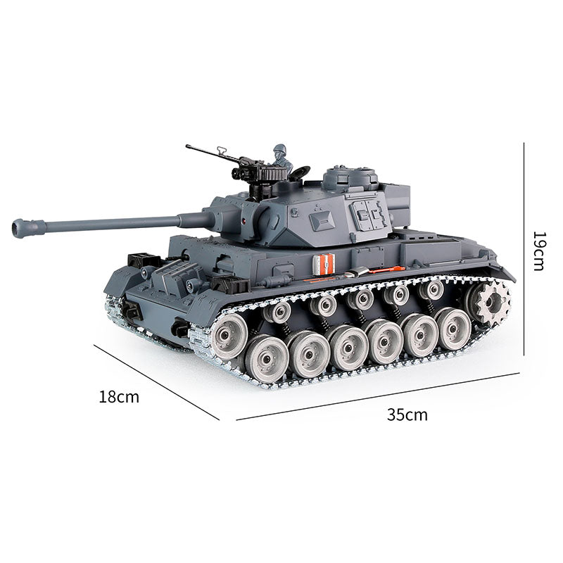 RC Tank Germany lll ZY 827 PRO 1:18 RC Car Metal Track Metal Road Wheels Electric Battle RC Tank Toy