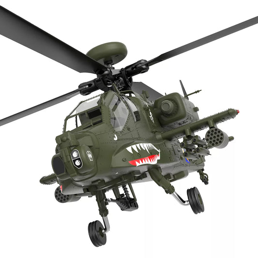 Helicóptero Apache YUXIANG F11 AH 64D FUTABA S-FHSS, 2,4 G, 6 canales, sin escobillas, 3D, acrobacias, escala 1:32, helicóptero de simulación Flybarless