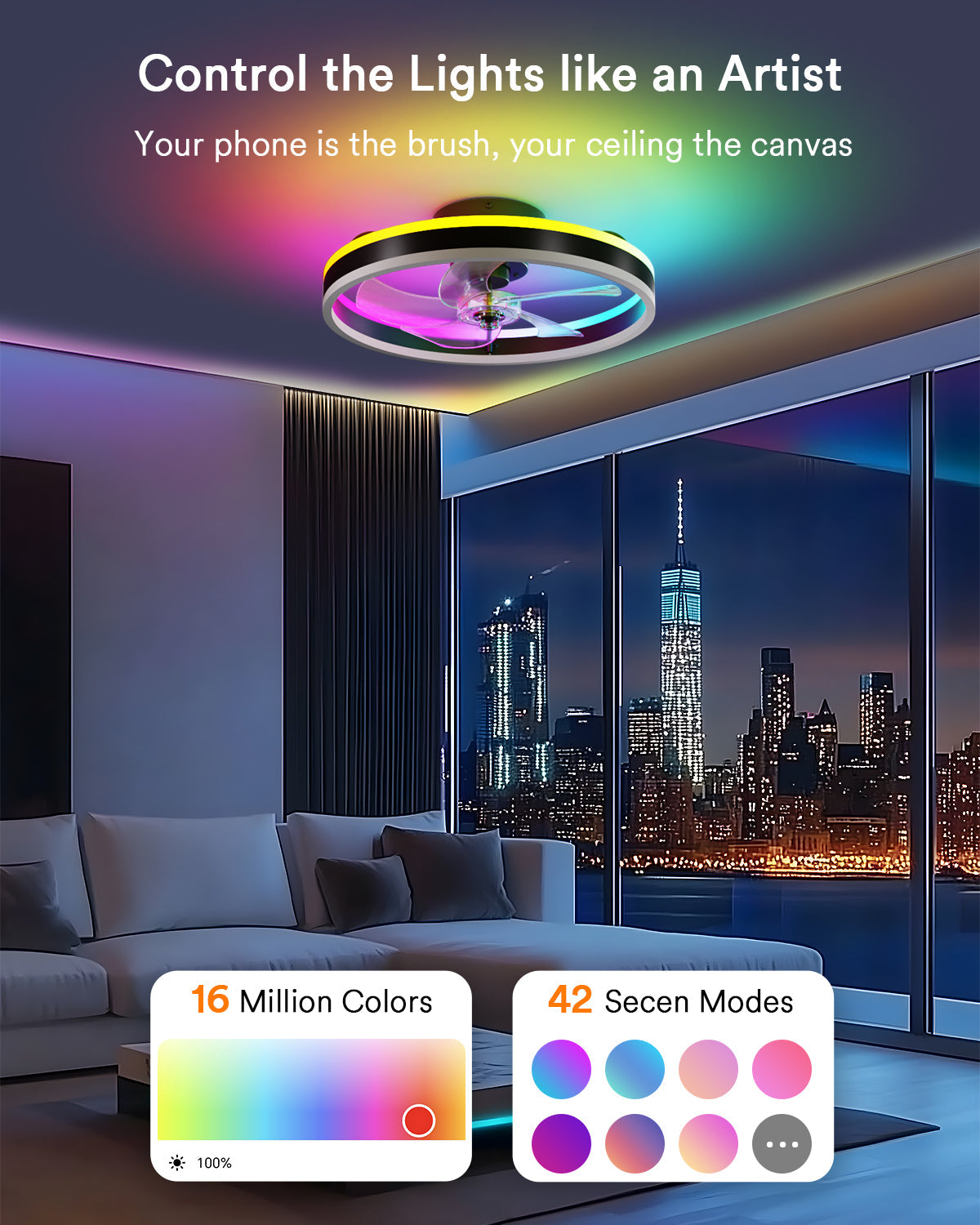 Lumary Smart Ceiling Fans with Lights
