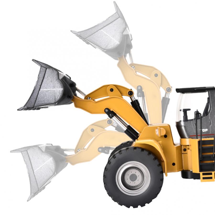 Huina 1583 Alloy Bulldozer Excavator 2.4G 10CH 1:14 Engineering Construction RC Car