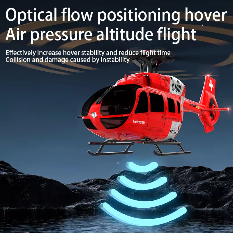 RC ERA C190 H145 RC Helicopter 1:28 6CH 6-Axis optical flow positioning Air pressure fixed altitude true ducted Helicopter