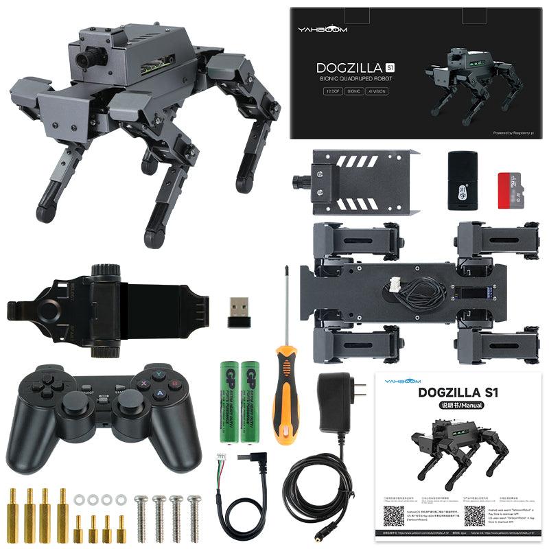 Yahboom 12DOF DOGZILLA S1 Quadruped Bionic STEM Education Python Programming Robot Dog for Raspberry Pi 4B