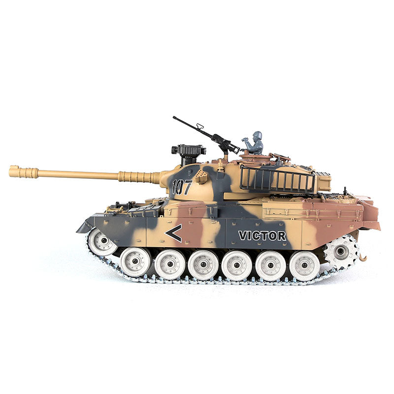 RC Tank US M60W ZY 824 PRO 1:18 RC Car Metal Track Metal Road Wheels Electric Battle RC Tank Toy