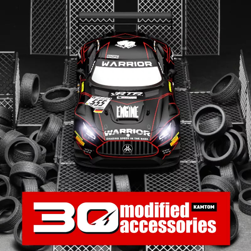 KAMTOM KM1601 Black Series RC Drift Car 1:16 4WD Drift Model Car High Speed Racing Car With Light
