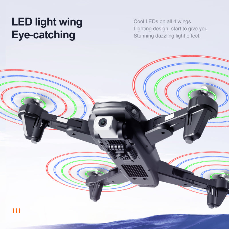 RC Drone K106 OAS GPS 4K HD Dual Camera Obstacle Avoidance Cool Colorful LED lights