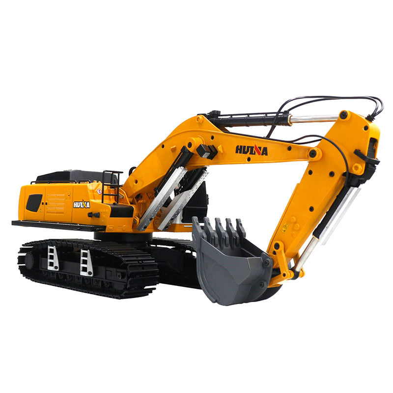 Huina 1599 Excavator 24CH Ultra-Wide Alloy Engineering Vehicle RC Electric 1:14 Excavator Outdoor Toy with Light/Sound