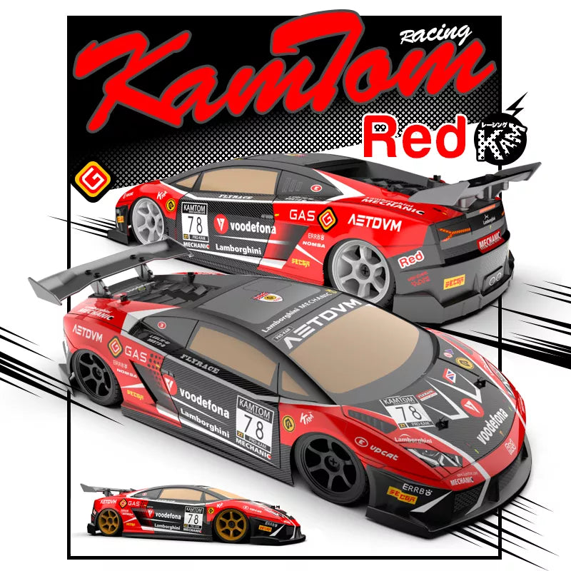 KAMTOM KM18193 RC Drift Car 1:18 4WD Full-Scale Professional Drift Model Car High Speed Racing Car With Light