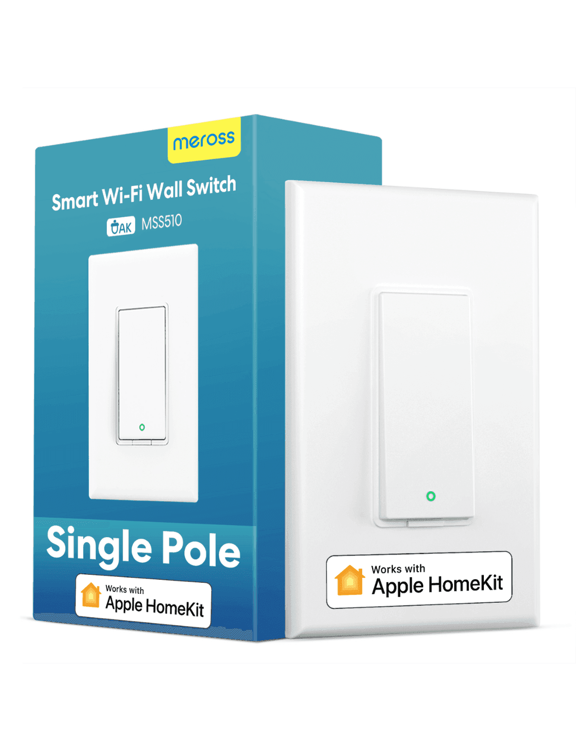 Meross Single Pole Smart Light Switch, MSS510HK (US/CA Version)